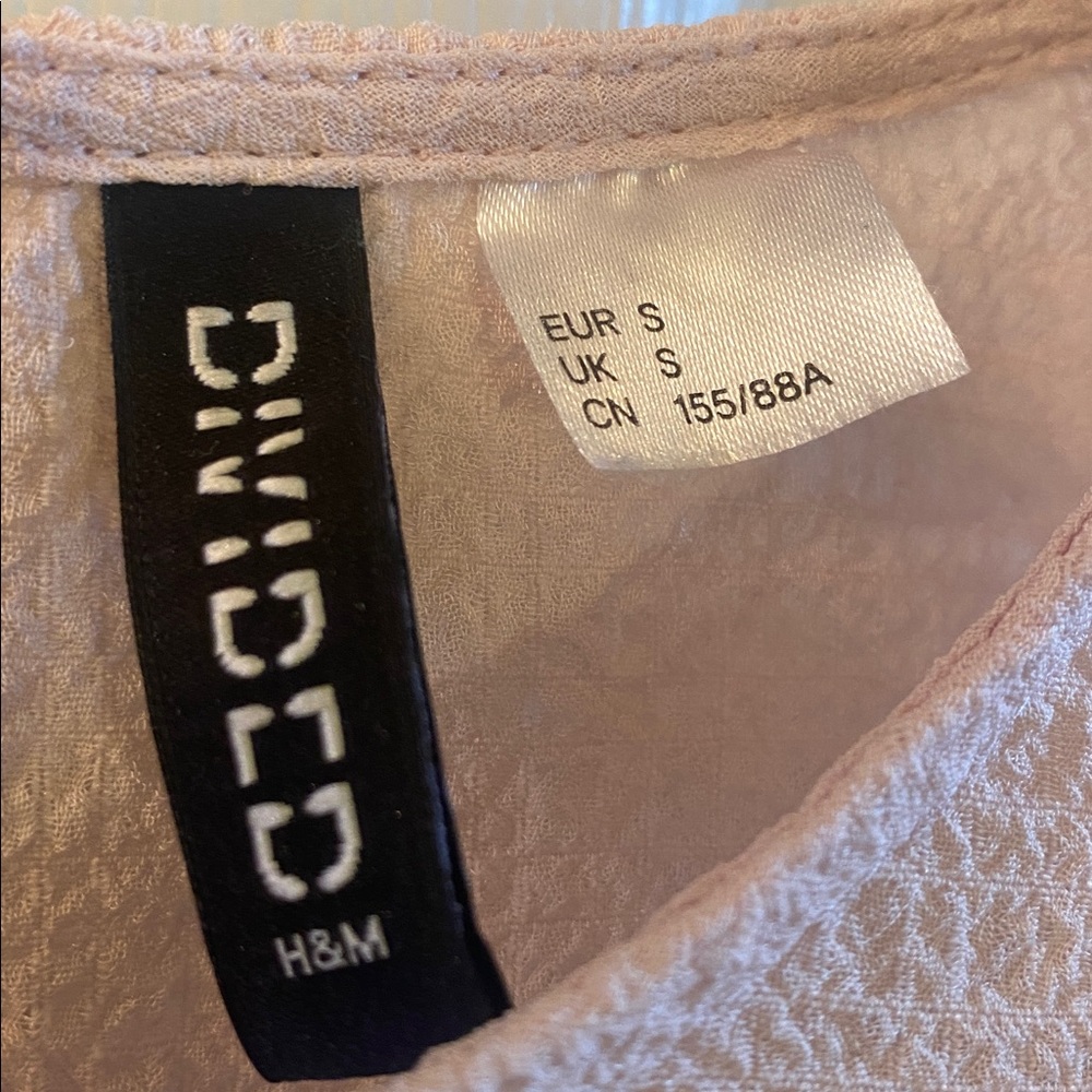 H&M Light Pink Babydoll Tiered Casual Dress - Picture 11 of 12